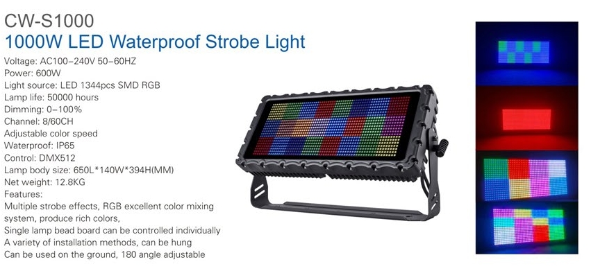 1000w waterproof strobe light